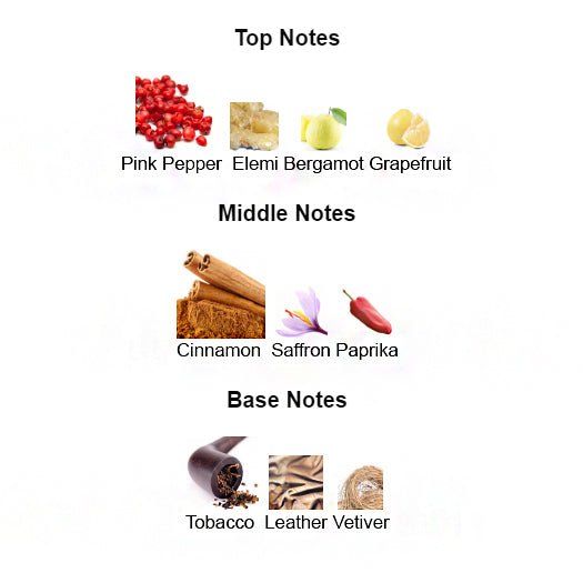 Fragrance notes of SPICE BOMB MMXII – cinnamon, tobacco, and spices inspired by VIKTOR&ROLF SPICEBOMB.