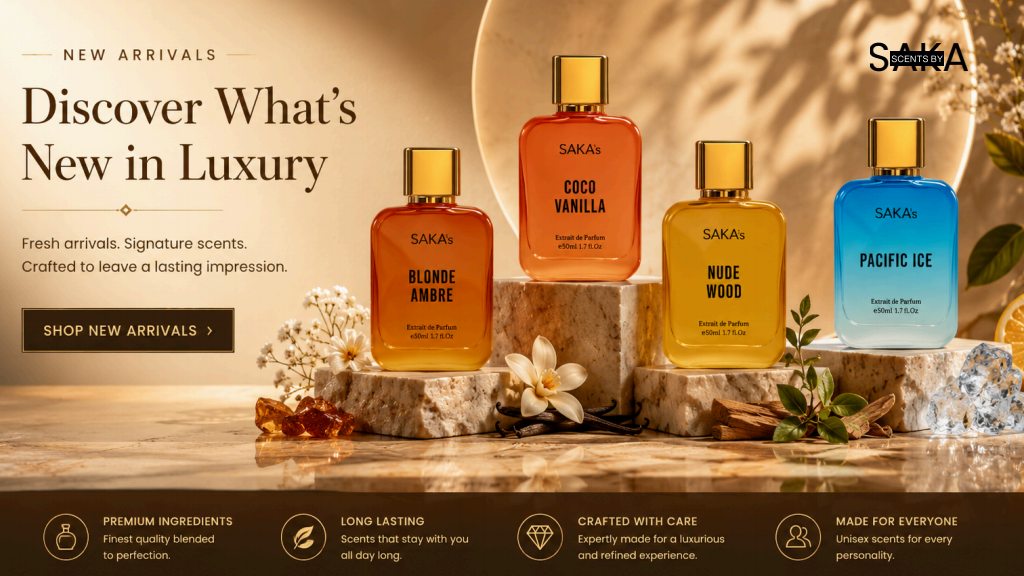 Check out the Latest Perfumes at Scents by Saka—new, trending, and irresistible scents waiting to be discovered!