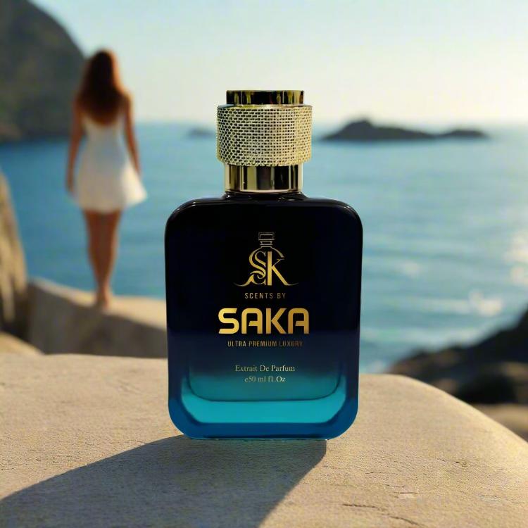 Refreshing bottle of SAKA's COOLWATER – a breezy, feminine scent inspired by DAVIDOFF COOLWATER FOR WOMEN.